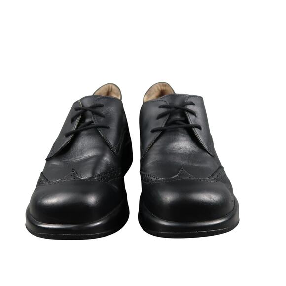 Dromedaris Shoes Womens 42 Oxford Hornbill Leather Wingtip Black Comfort Classic - Picture 2 of 14